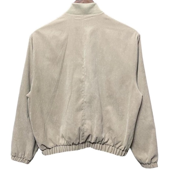 vintage 90s London fog full zip bomber style soft textured jacket W/ 2 pockets - Picture 5 of 7